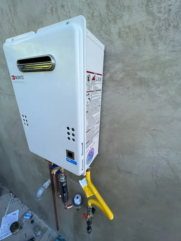 Tankless water heater installation for Broadstone Village homes